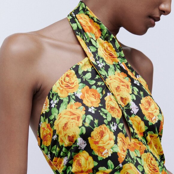 NWT Zara 70s Floral Bodysuit - Picture 3 of 12